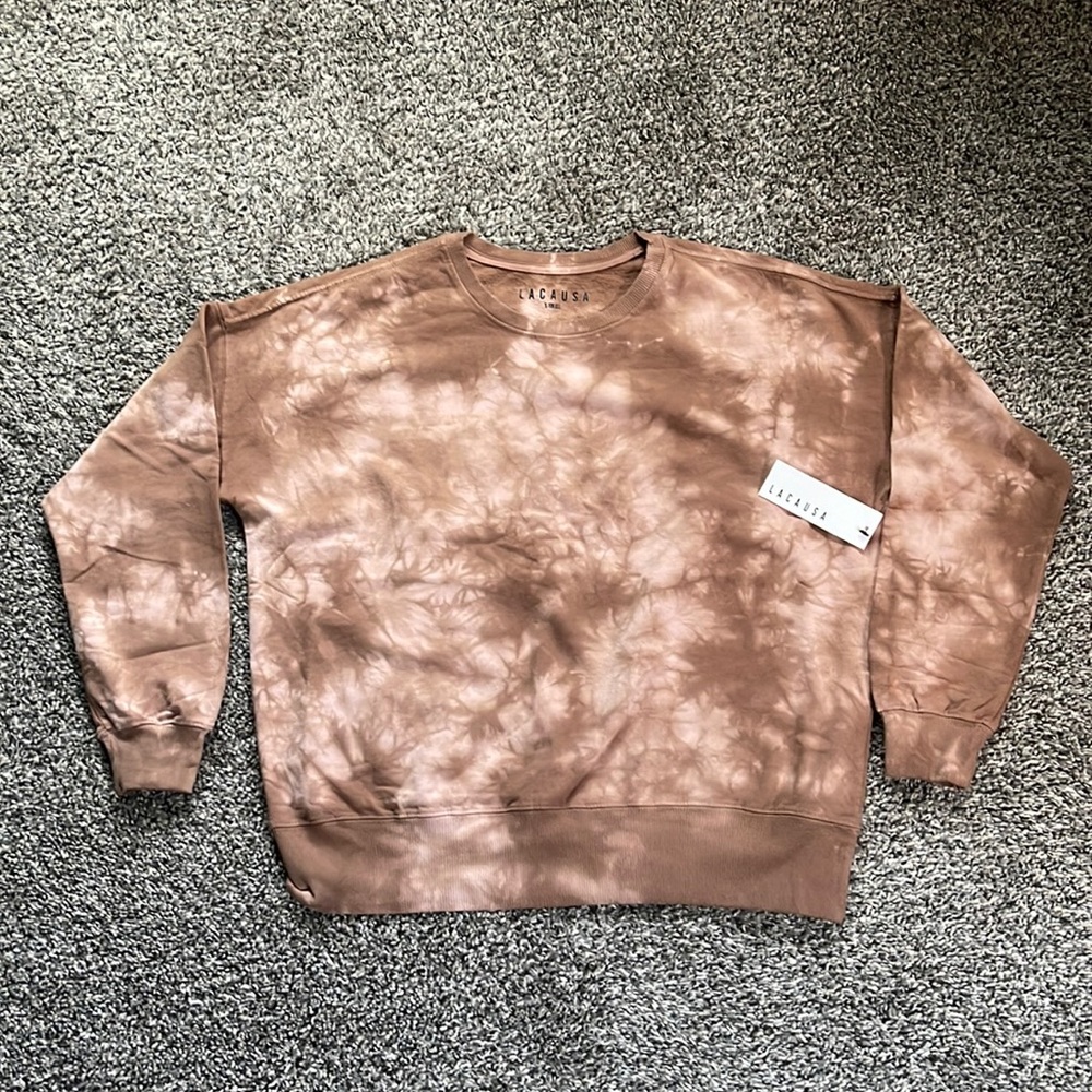 NWT LACAUSA Tie-Dye Sweatshirt